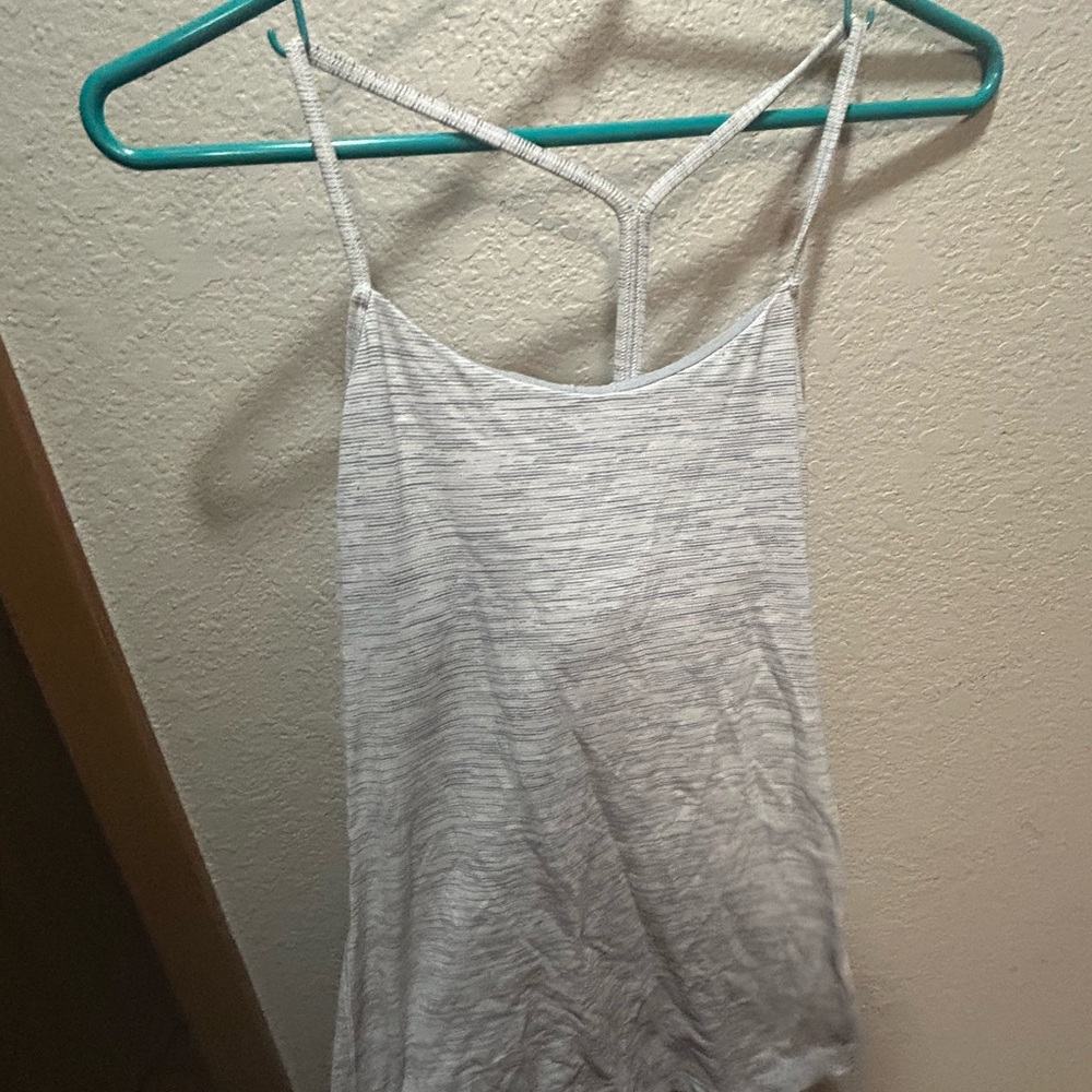 lululemon athletica Light Heather Gray Strappy Tank